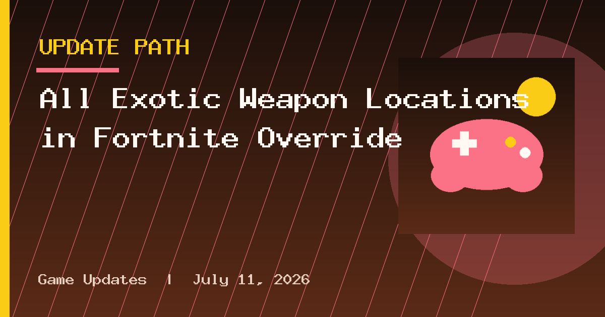 All Exotic Weapon Locations in Fortnite Override