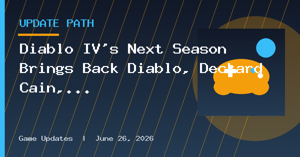 Diablo IV’s Next Season Brings Back Diablo, Deckard Cain, Rebirth, and More