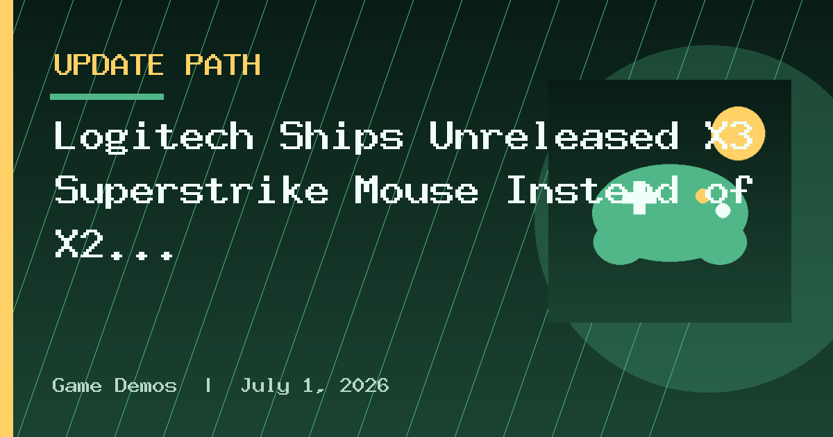 Logitech Ships Unreleased X3 Superstrike Mouse Instead of X2 Superstrike