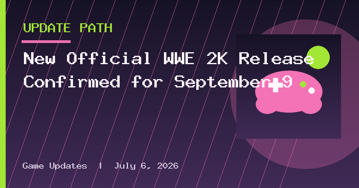 New Official WWE 2K Release Confirmed for September 9