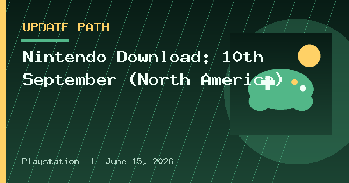 Nintendo Download: 10th September (North America)