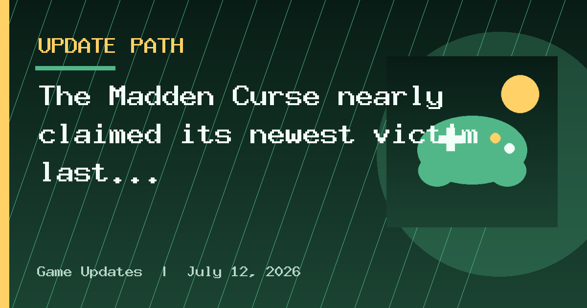 The Madden Curse nearly claimed its newest victim last night, but a medical